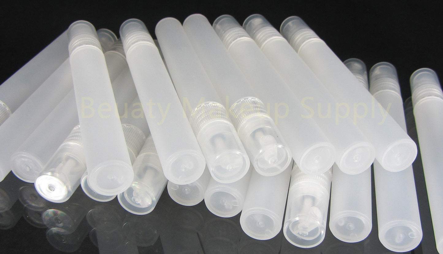 Mini Spray Bottles Cylinder Plastic Pen Style Atomizer Perfume Alcohol Mister Sprayer 10 Ml (25 Bottles) 3310-25 Discount Cosmetic Jars