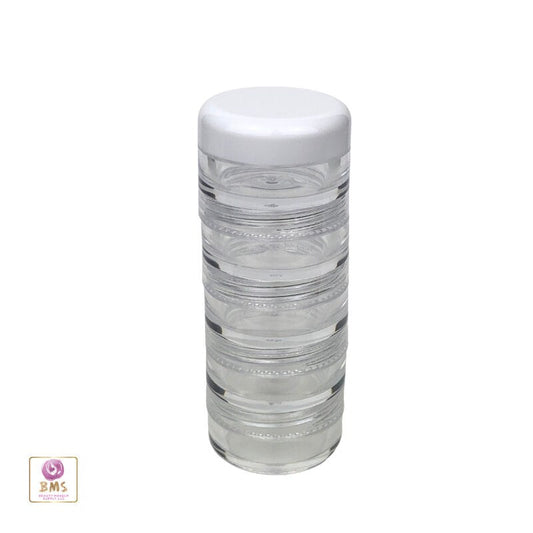 10 Sets Stackable Cosmetic Jars Beauty Makeup Craft Containers 5 Gram 5 Ml (3216-10) Discount Cosmetic Jars