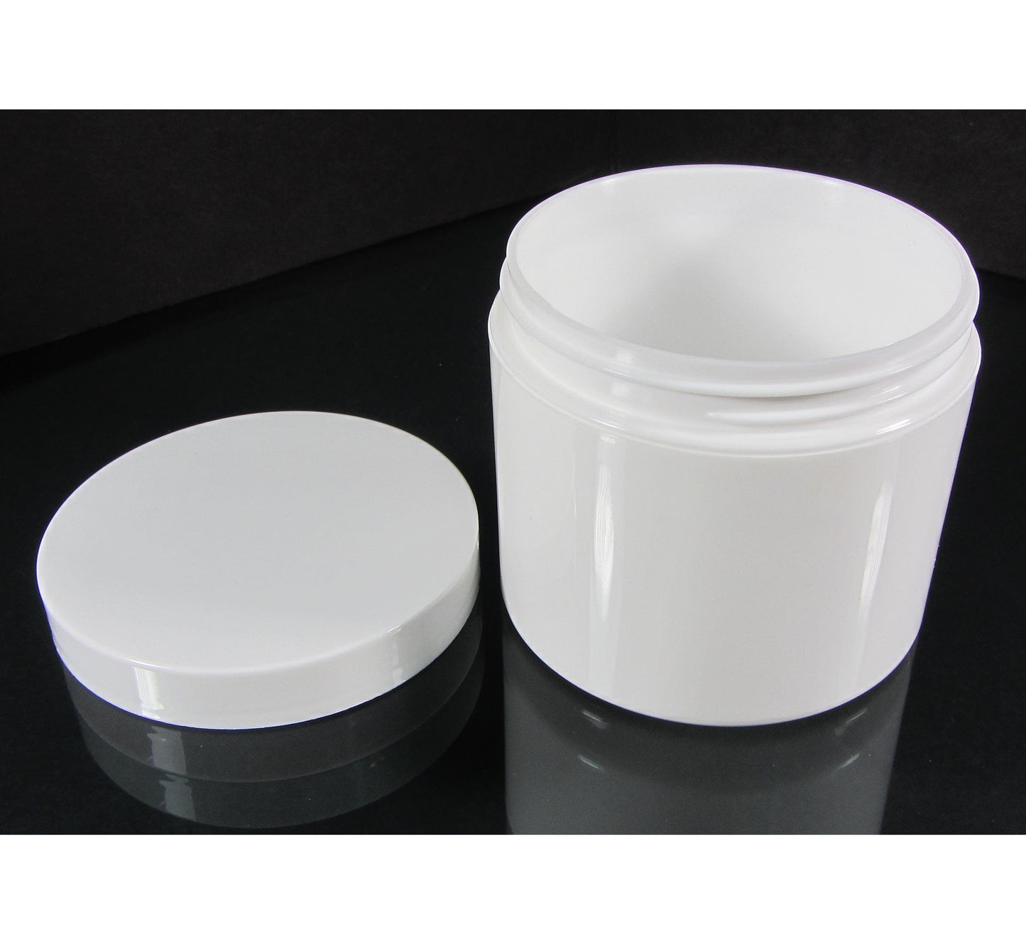 2 Beauty Containers Double Wall White Cosmetic Jars 4 oz. 120 Ml White Lid w/ Pressure Sensitive Liner (9313-2) Discount Cosmetic Jars