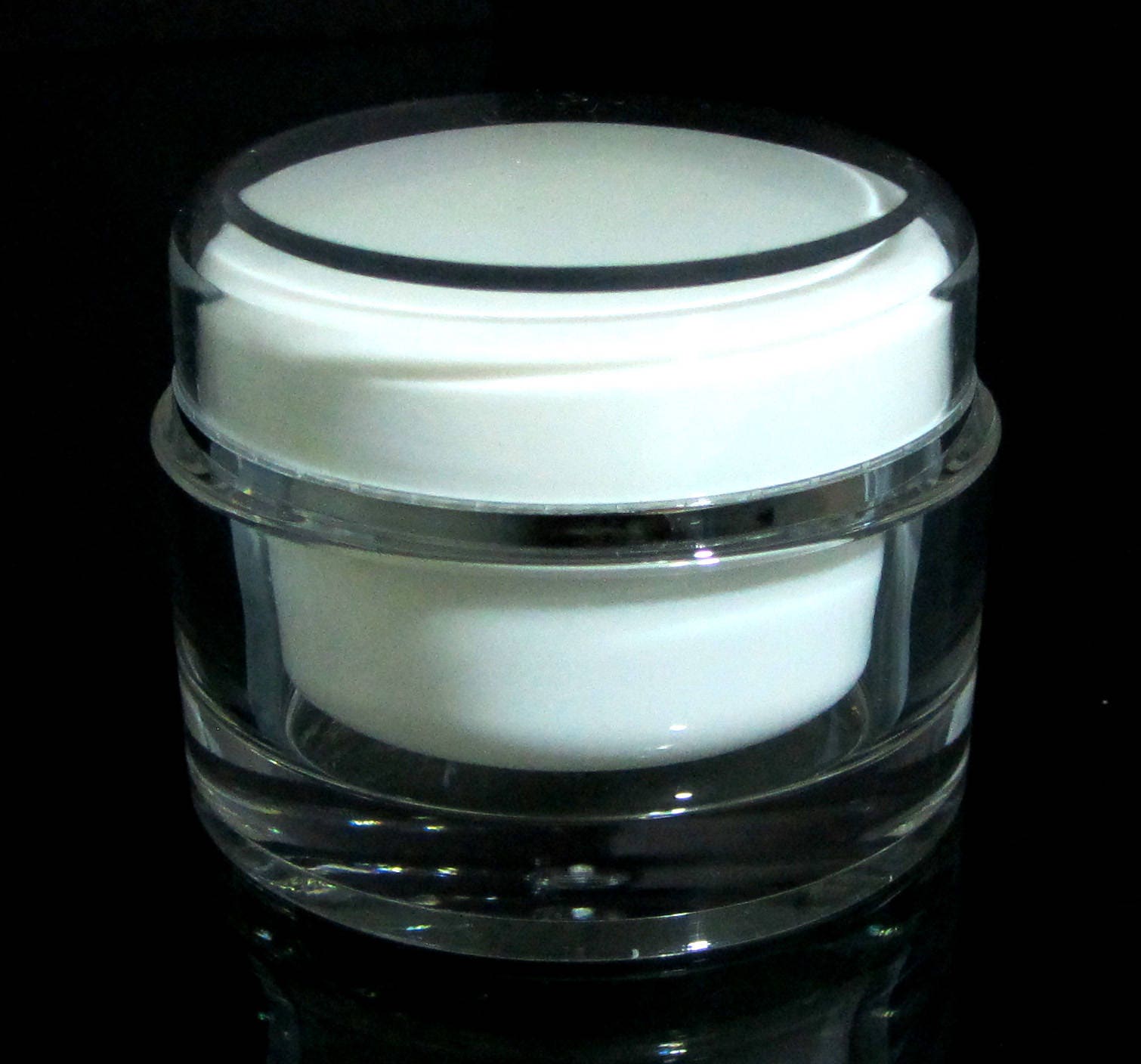 25 Acrylic Cosmetic Cream Jar Elegant Beauty Empty Containers w/ Sealing Disc 50 ML (3150-25) Discount Cosmetic Jars