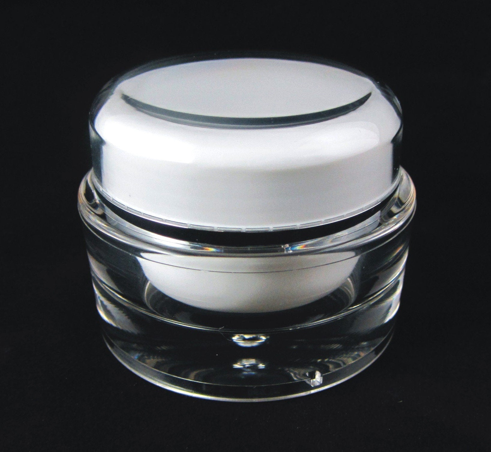 50 Acrylic Cosmetic Cream Jar Elegant Beauty Packaging Containers w/ Sealing Disc  30 Ml 1 oz. (3130-50) Discount Cosmetic Jars