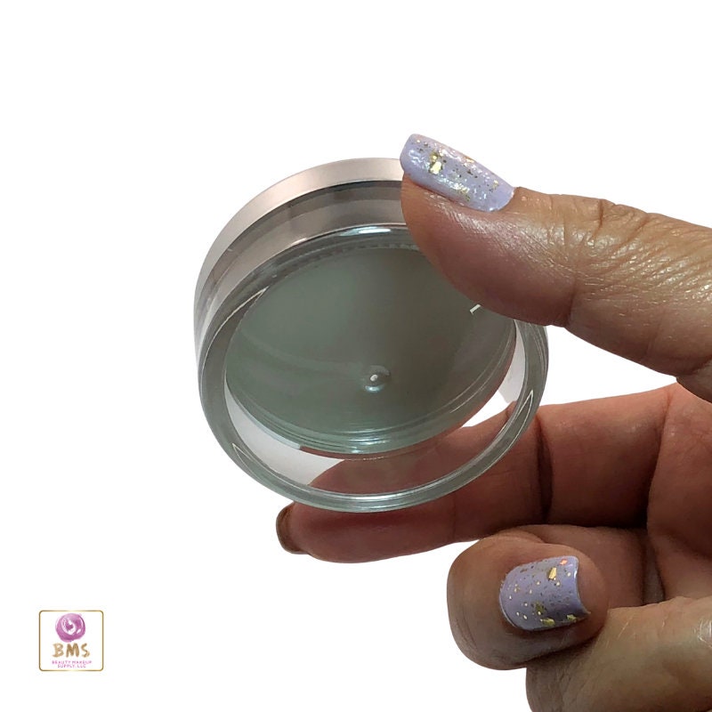 50 Cosmetic Jars Empty Plastic Beauty Makeup Powder Containers 20 Gram 20 Ml Silver Lid (3025-50) Discount Cosmetic Jars