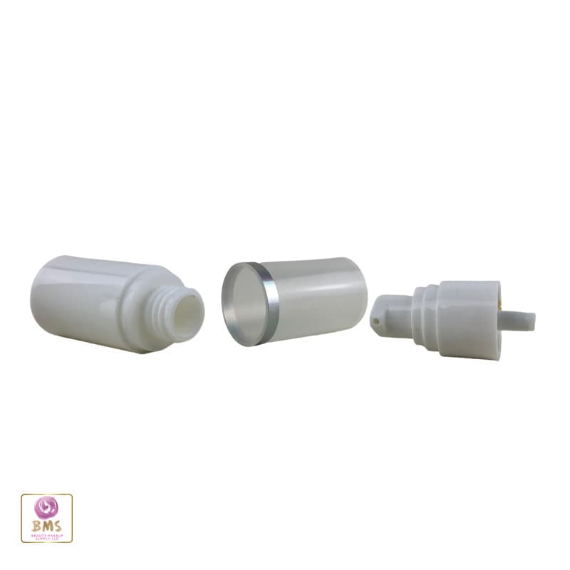 Airless Pump Bottles Refillable Beauty Serum Oil Lotion Cream Packaging 15 Ml / 0.5 oz. White (25 Bottles) 3565-25 Discount Cosmetic Jars