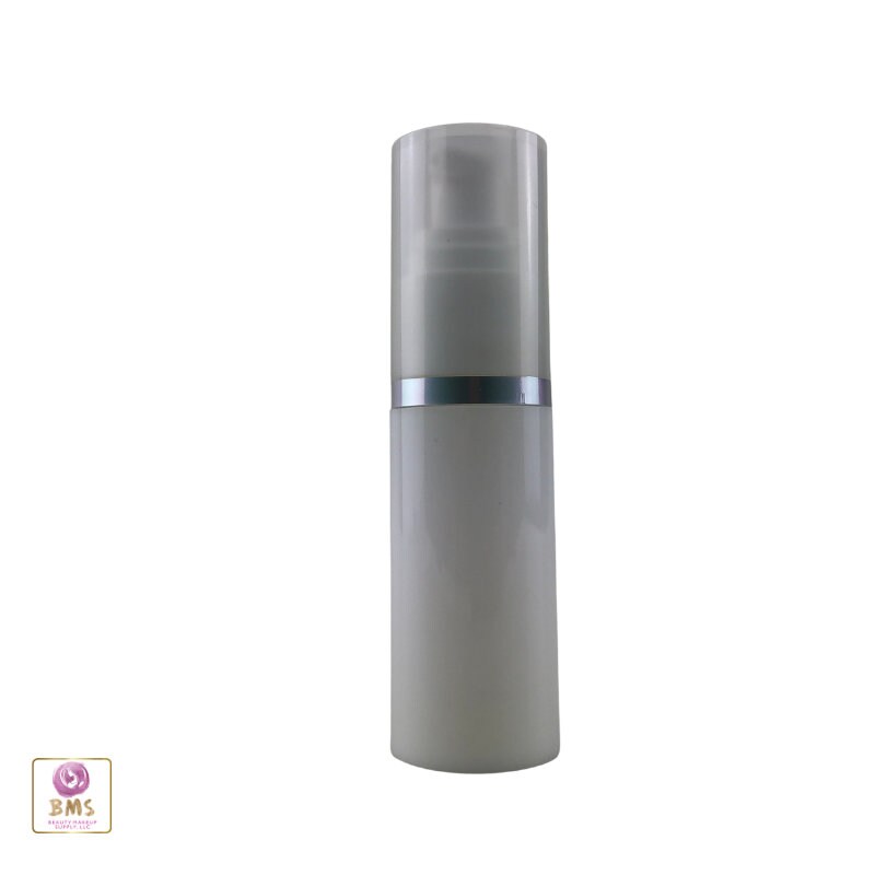 Airless Pump Bottles Refillable Beauty Serum Oil Lotion Cream Packaging 30 Ml / 1 oz. White (50 Bottles) 3580-50 Discount Cosmetic Jars