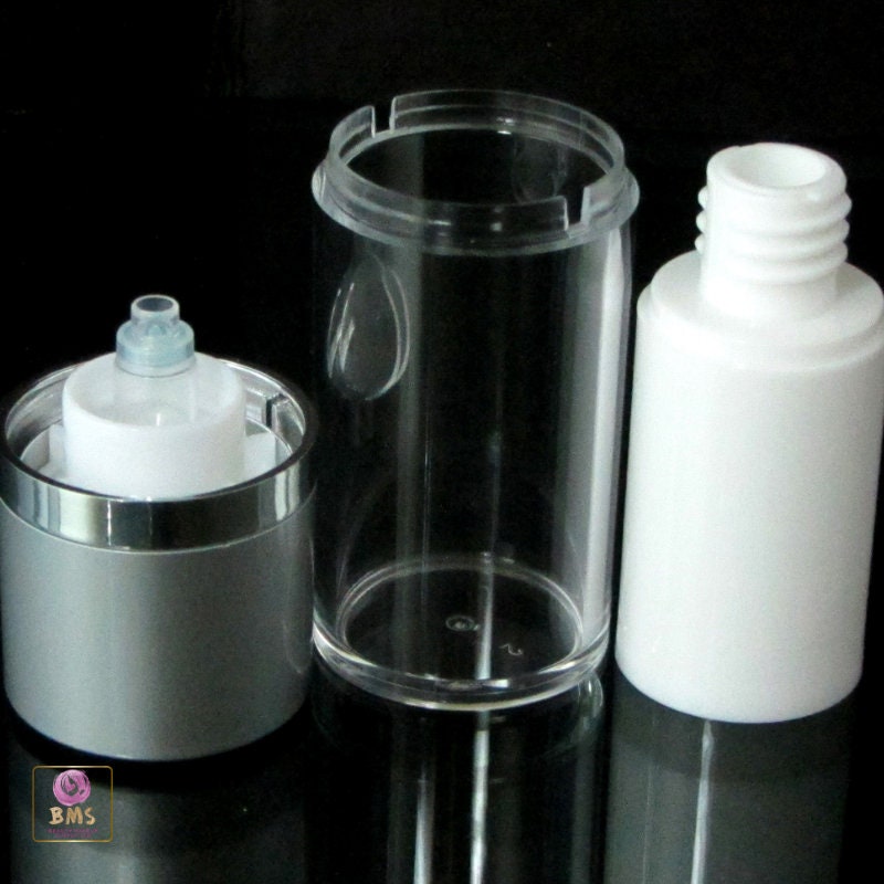 Airless Pump Bottles Twist Up Style Acrylic Serum Facial Treatment Empty Bottles 15 Ml 0.5 oz. (50 Bottles) 3515-50 Discount Cosmetic Jars