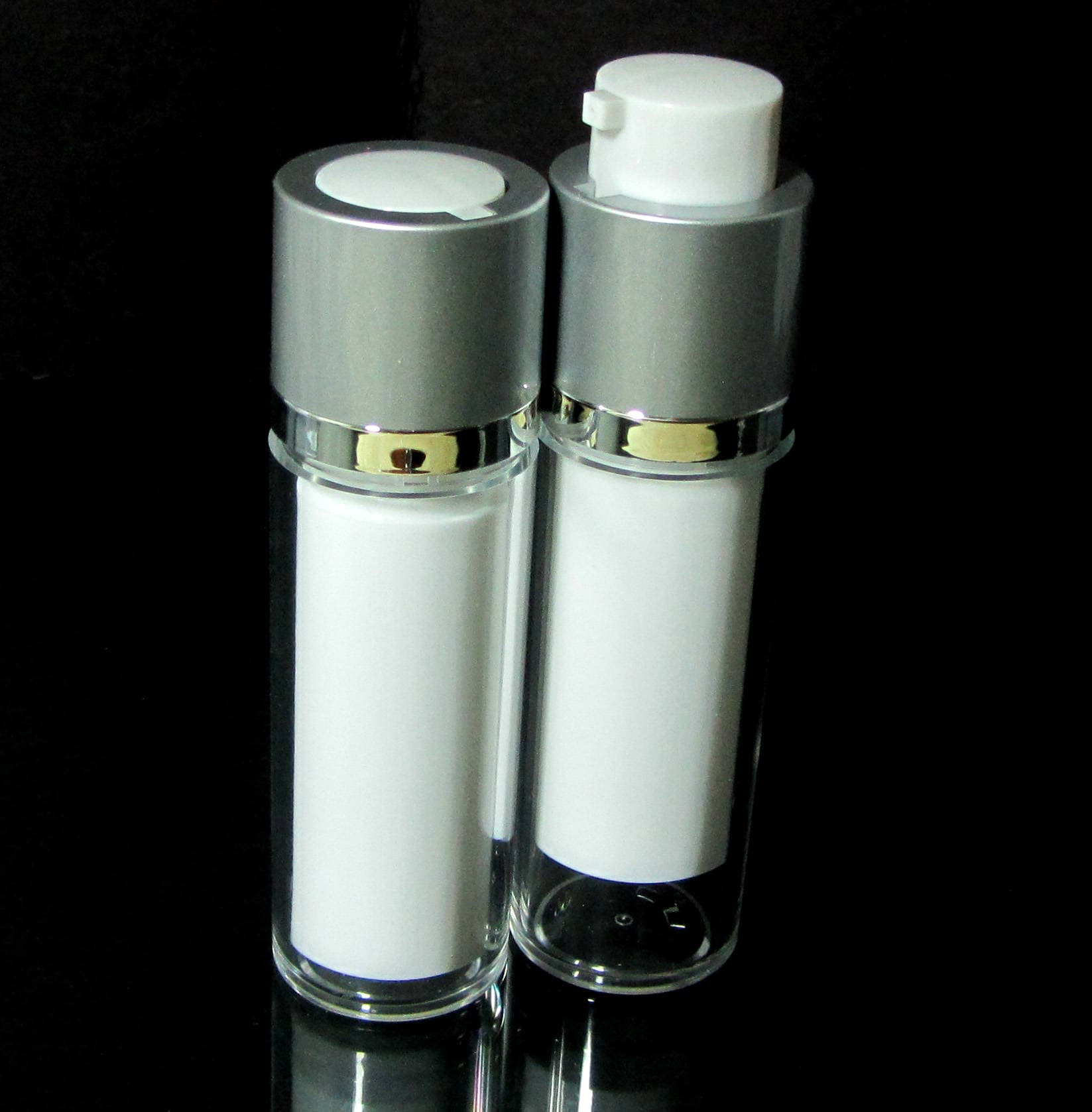 Airless Pump Bottles Twist Up Style Acrylic Serum Facial Treatment Empty Bottles 30 Ml 1 oz. (25 Bottles) 3530-25 Discount Cosmetic Jars