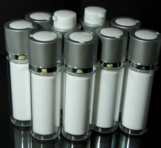 Airless Pump Bottles Twist Up Style Acrylic Serum Facial Treatment Empty Bottles 30 Ml 1 oz. (50 Bottles) 3530-50 Discount Cosmetic Jars