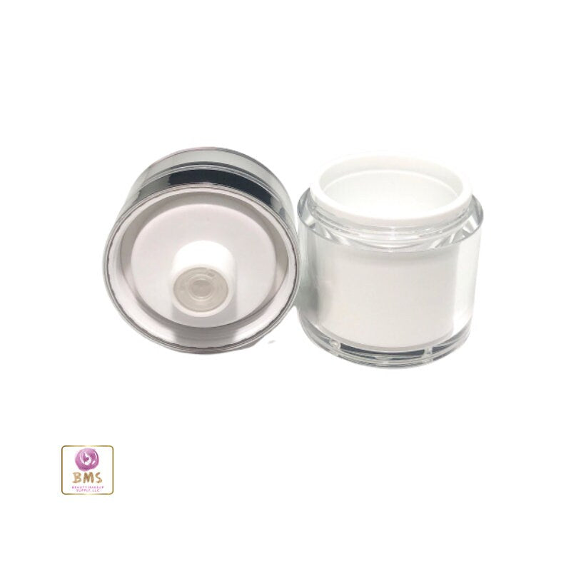 Airless Pump Jars Refillable Beauty Packaging Container - 30 ml / 1 oz. (25 pcs) 3630-25 Discount Cosmetic Jars