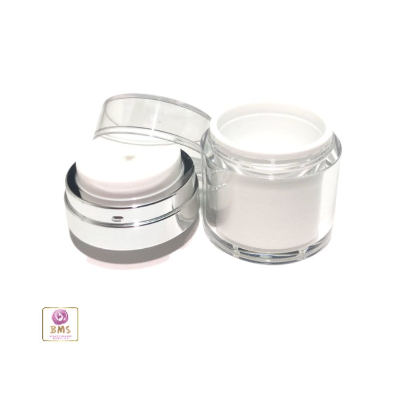 Airless Pump Jars Refillable Beauty Packaging Container - 30 ml / 1 oz. (25 pcs) 3630-25 Discount Cosmetic Jars