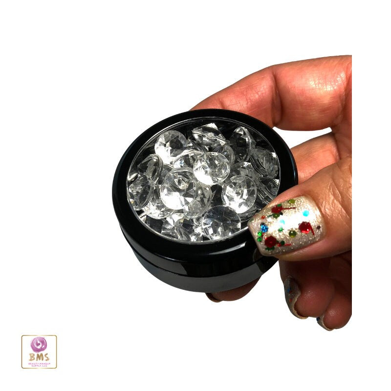Black Cosmetic Jars Beauty Containers Beads & Pills Storage Pot 20 Gram 20 Ml Black Trim Acrylic Window Lid (100 Jars) | 3820-100 Discount Cosmetic Jars